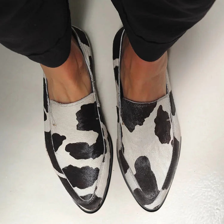 Mia Women's Black Low Heel Loafers