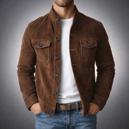 Miles | Elegant Suede-Look Jacket for Men
