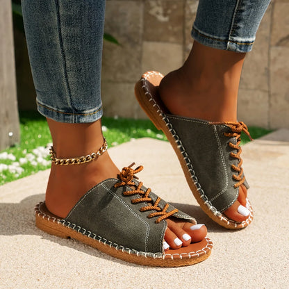 Blanca | Vintage Lace-Up Sandals