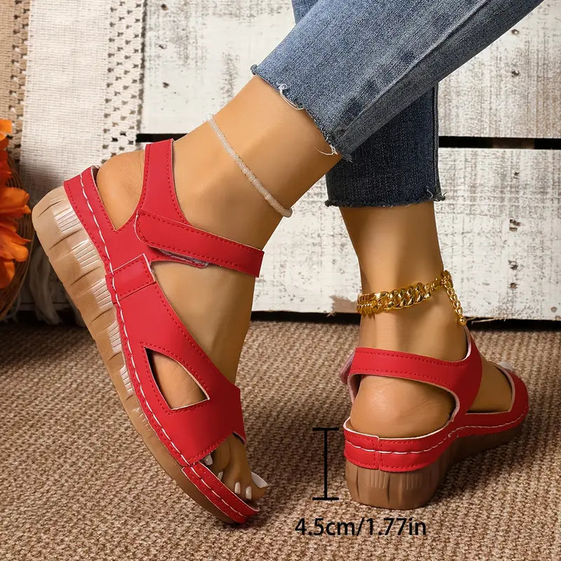 Karlie | Minimalist Sandals in Faux Leather