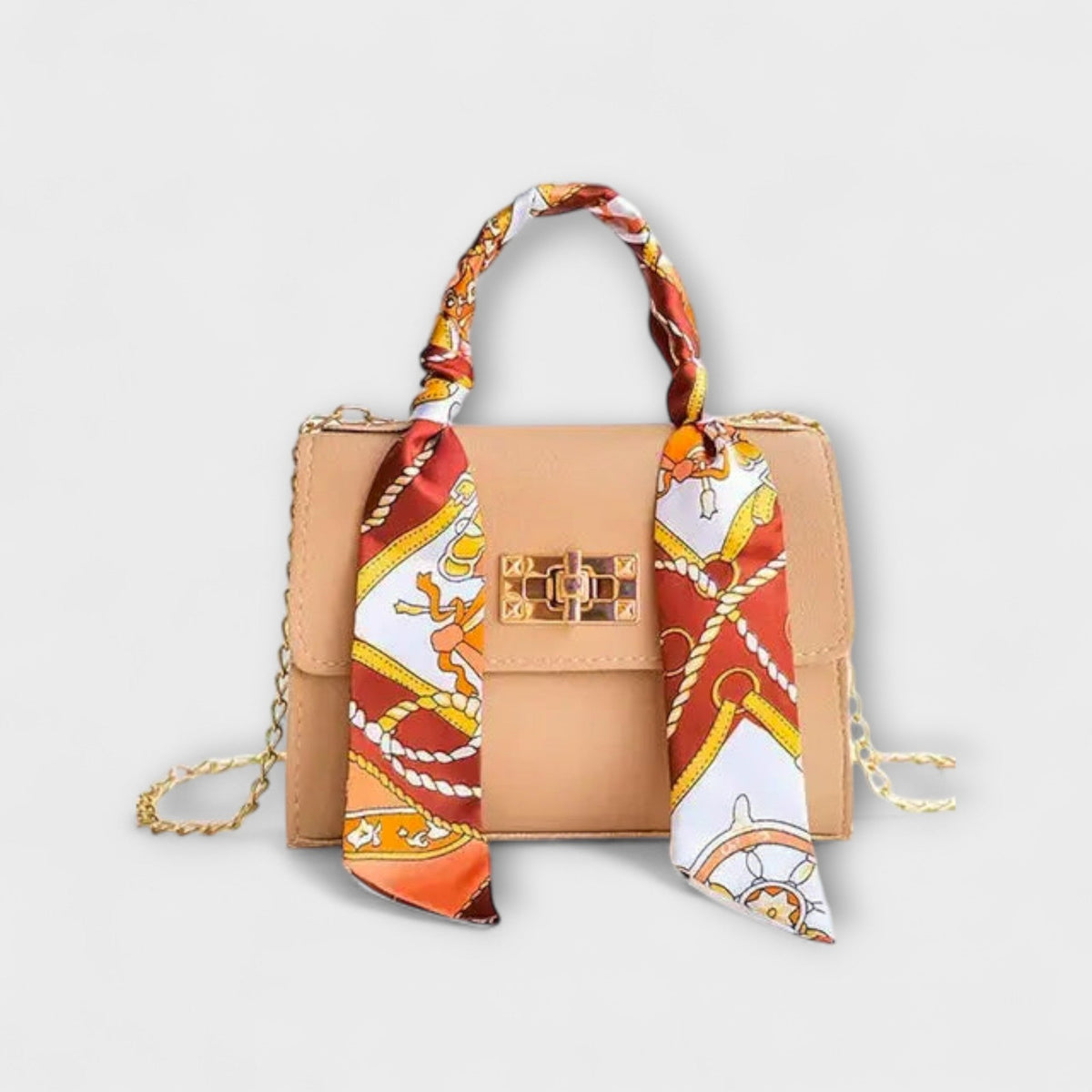 Frederica | Handbag with Silk Scarf Detail