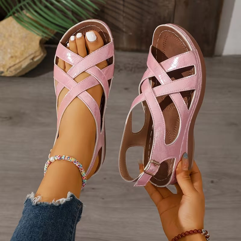 Ingrid | Ergonomic Orthopaedic Comfort Sandals with Crossover Straps