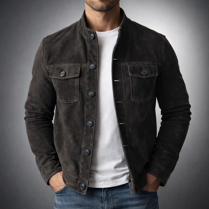 Miles | Elegant Suede-Look Jacket for Men