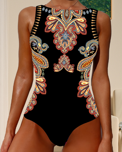 Birgitta | Paisley Sleeveless One-Piece Swimsuit