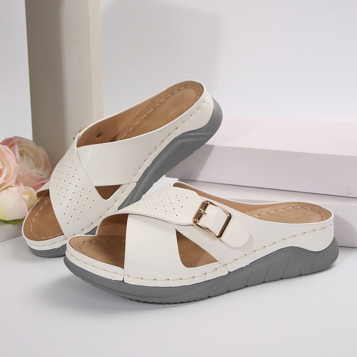 Katrina | Comfortable Orthopaedic Slippers in Quality Faux Leather