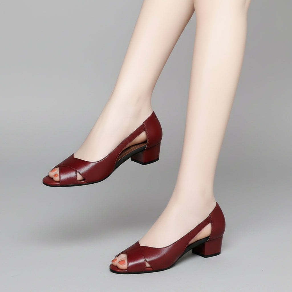 Annette | Non-Slip Faux Leather Sandals with Soft Sole