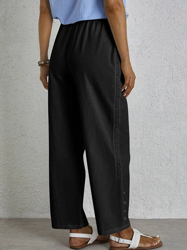 Shana | Relaxed Pants with Button Detail