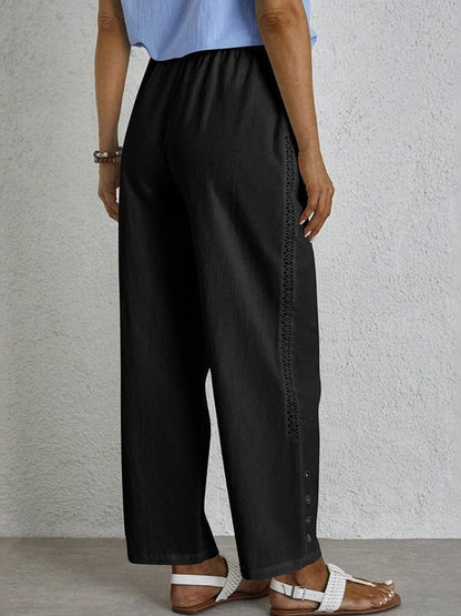 Shana | Relaxed Pants with Button Detail