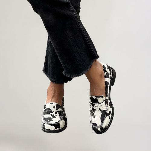 Piper Women's Cow Print Loafers