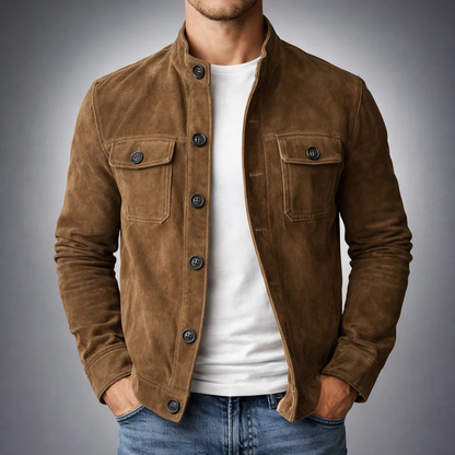 Miles | Elegant Suede-Look Jacket for Men