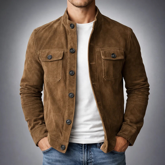 Miles | Elegant Suede-Look Jacket for Men