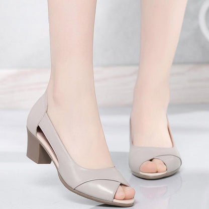 Annette | Non-Slip Faux Leather Sandals with Soft Sole