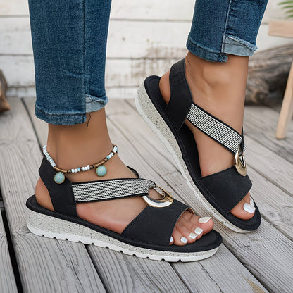Anita | Stylish Flat Sandals for Women with Metal Ring