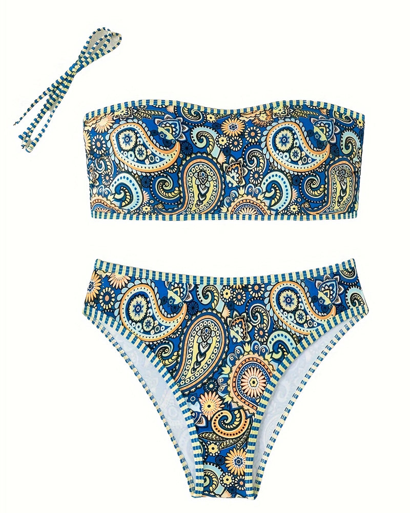 Agatha | Two-Piece Swimsuit in Ethnic Style
