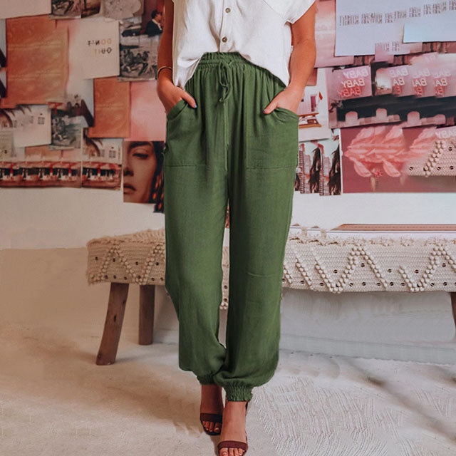 Kaela | Slim Jogger Pants with Adjustable Waistband