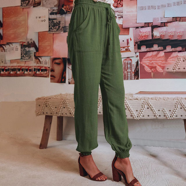 Kaela | Slim Jogger Pants with Adjustable Waistband