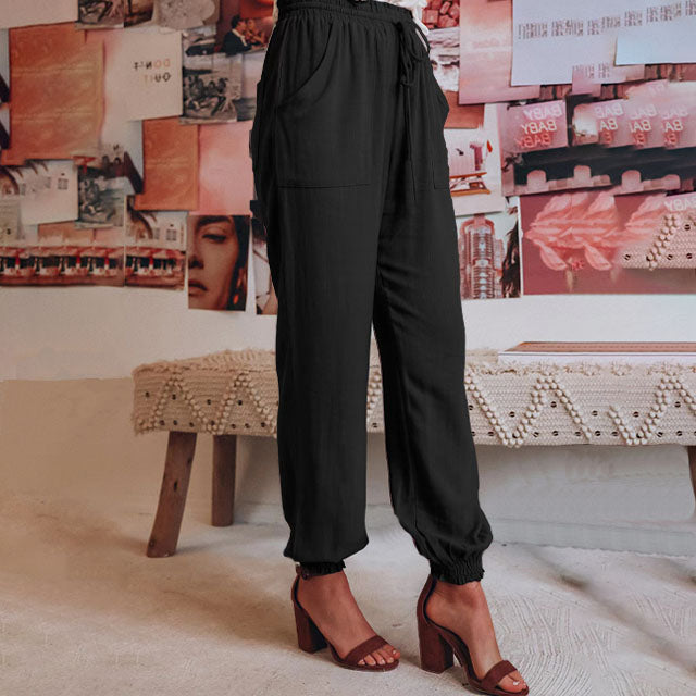 Kaela | Slim Jogger Pants with Adjustable Waistband