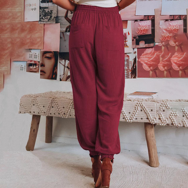 Kaela | Slim Jogger Pants with Adjustable Waistband