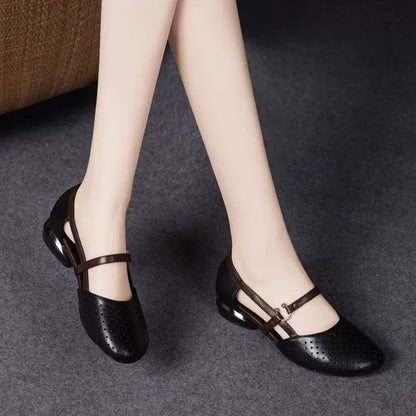 Carys | Elegant Sandals with Low Heel and Round Toe
