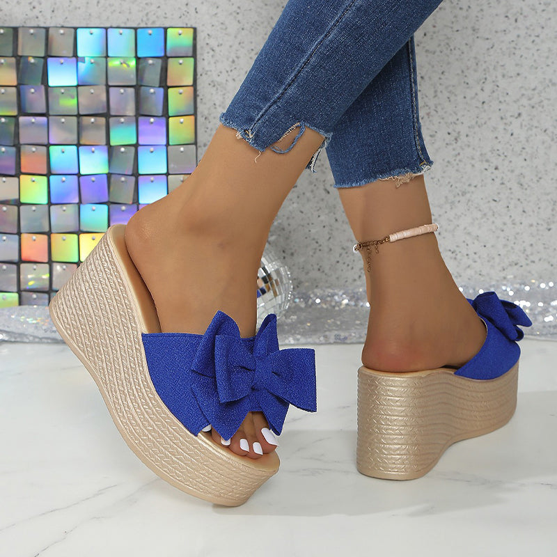 Zoe | Wedge Sandals with Bow Detail for Women