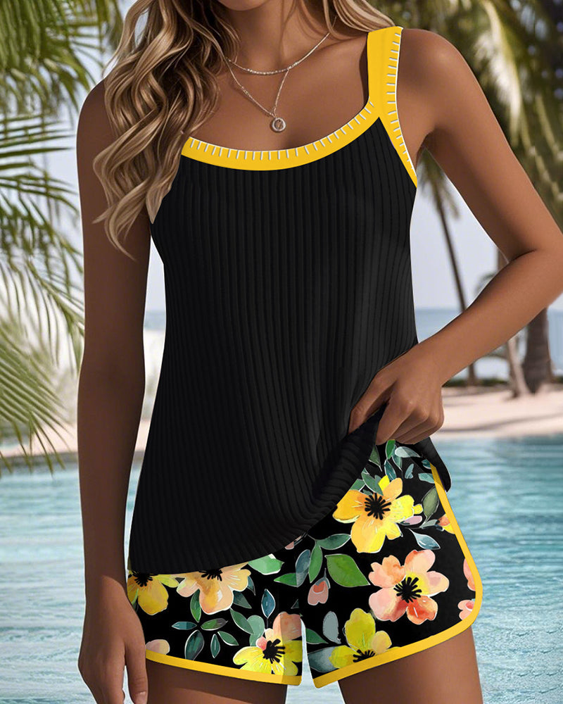 Doris | Comfortable Floral Tankini Combo