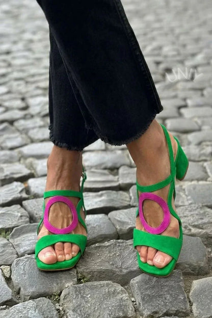 Patricia | Stylish Heeled Sandals with Suede-Look Finish