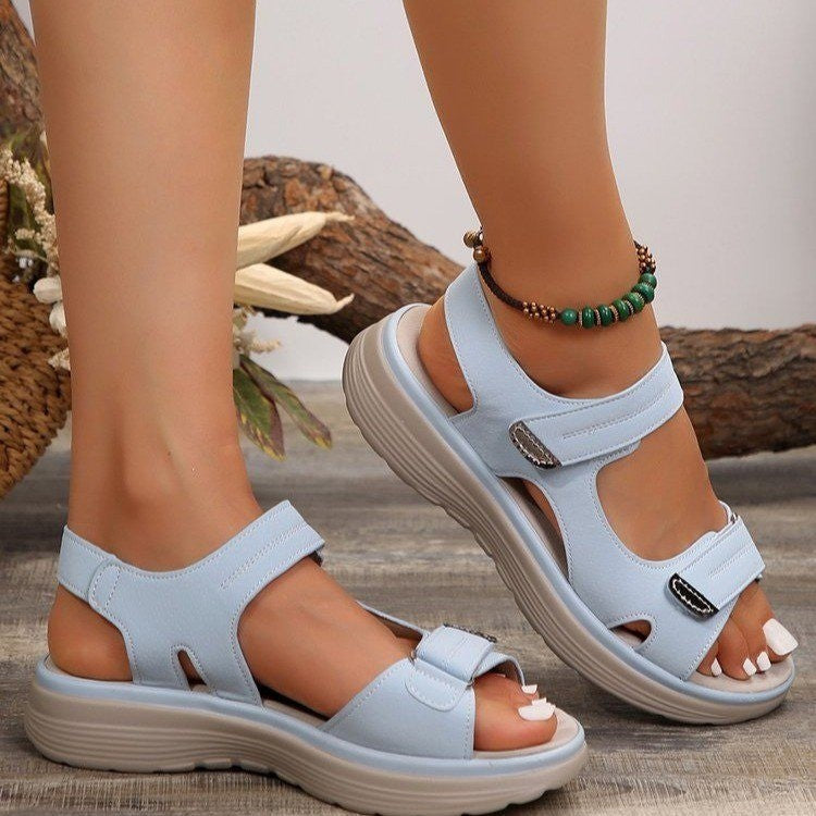 Linda | Comfortable Wedge Sandals for Women with Velcro Fastening