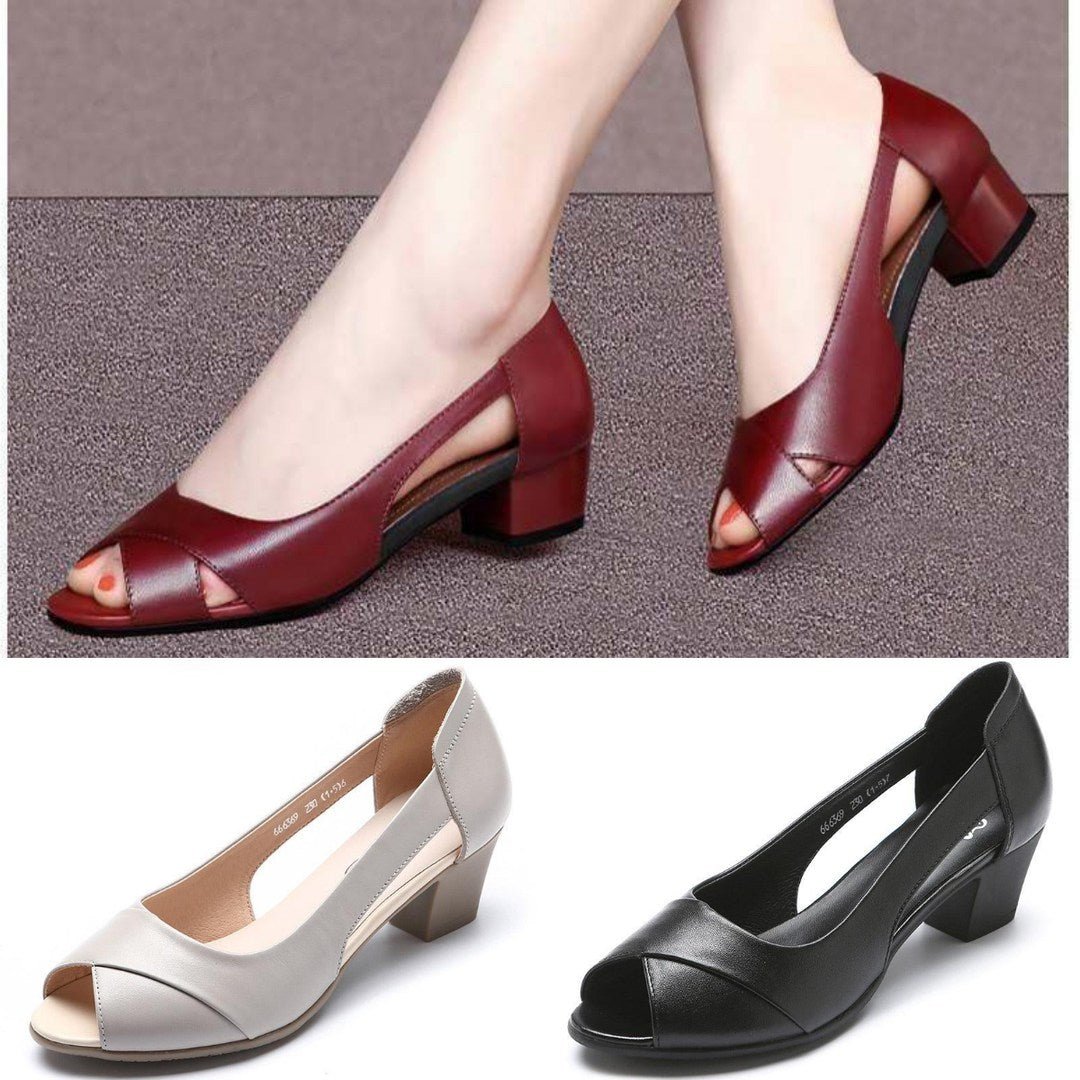 Annette | Non-Slip Faux Leather Sandals with Soft Sole