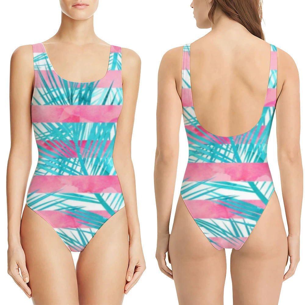 Adelinde | One-Piece Swimsuit with Bright Print Detail