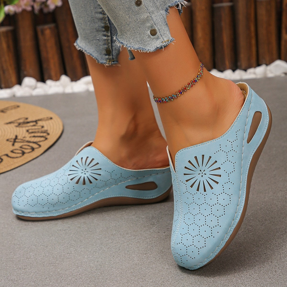 Hazel | Breathable Orthopaedic Sandals with Floral Pattern