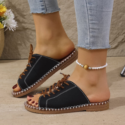 Blanca | Vintage Lace-Up Sandals