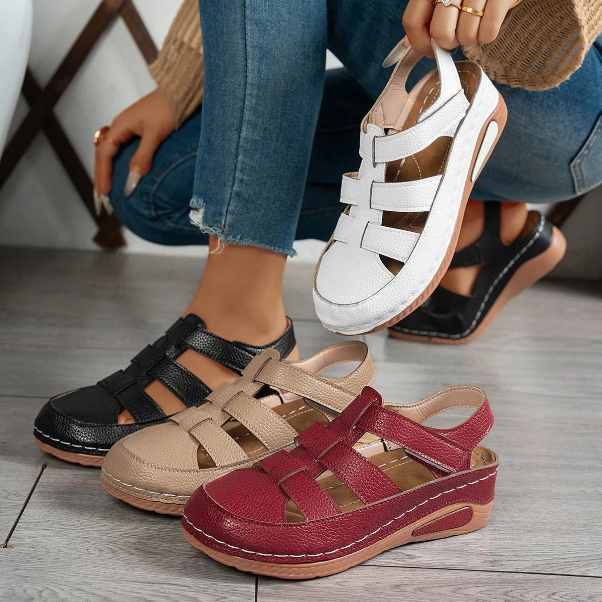 Gerta | Fashionable Sandals for Women with Supportive Sole