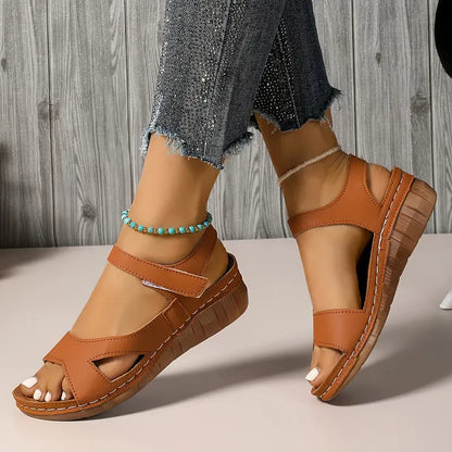 Karlie | Minimalist Sandals in Faux Leather