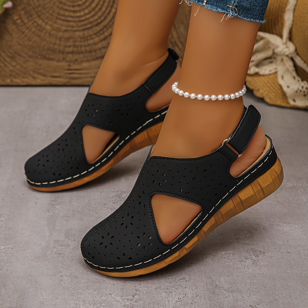 Beatrice | Fashionable Sandals for Women with Round Toe and Wedge Heel