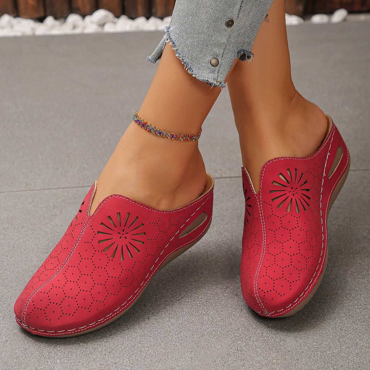 Hazel | Breathable Orthopaedic Sandals with Floral Pattern
