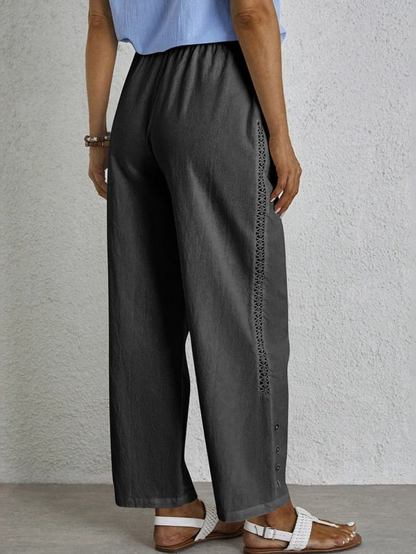 Shana | Relaxed Pants with Button Detail