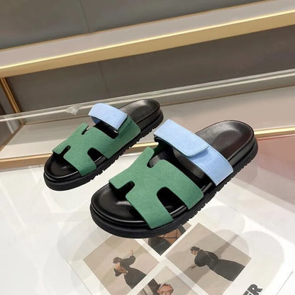 Elsie | H-Strap Sandals with Velcro Fastening