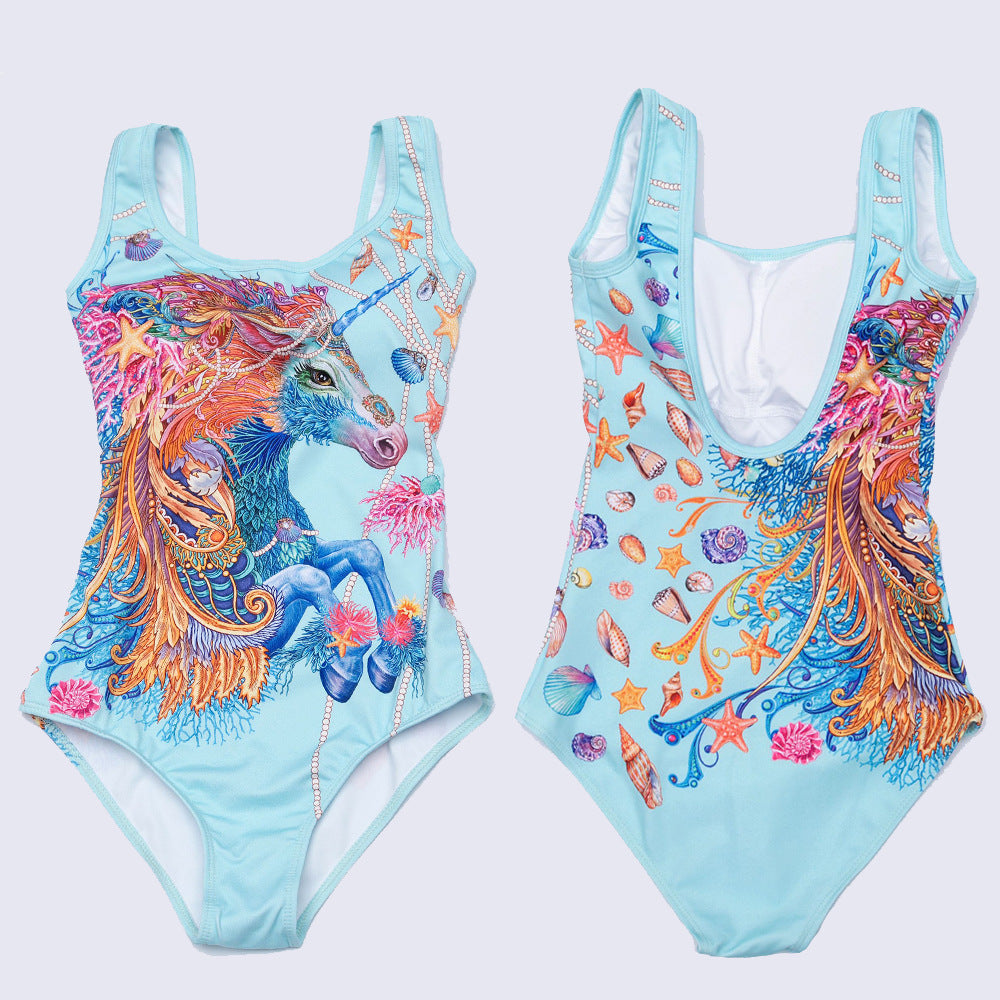 Adelinde | One-Piece Swimsuit with Bright Print Detail