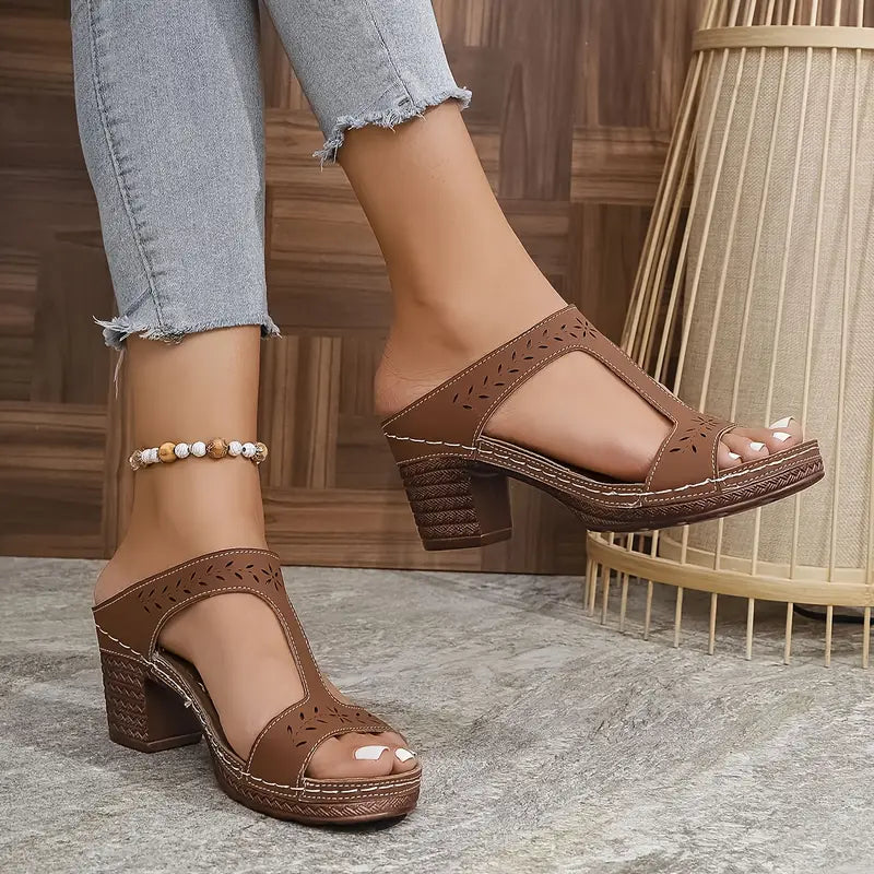 Gertrude | Orthopaedic Sandals with Block Heel