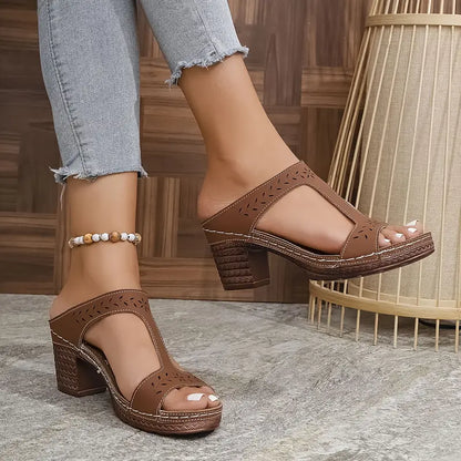 Gertrude | Orthopaedic Sandals with Block Heel