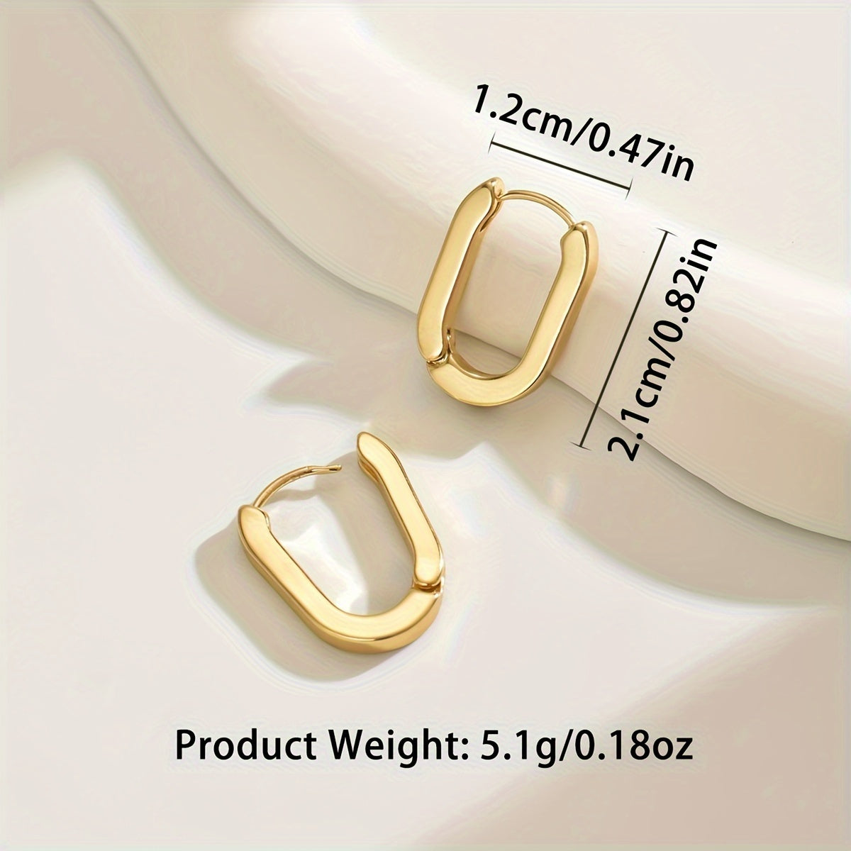 Brigitte | Modern Geometric Hoop Earrings