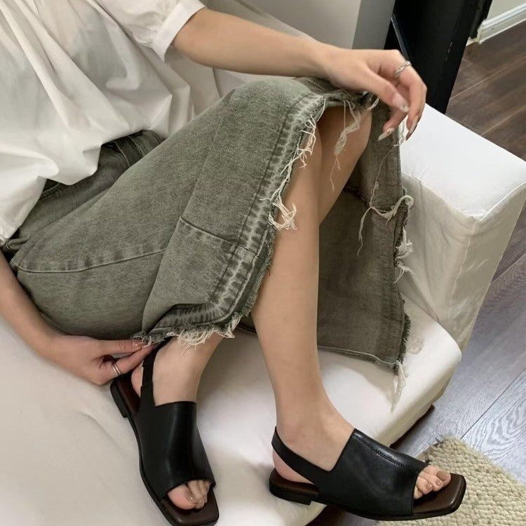 Augustine | Orthopaedic Faux Leather Sandals with Open Toe