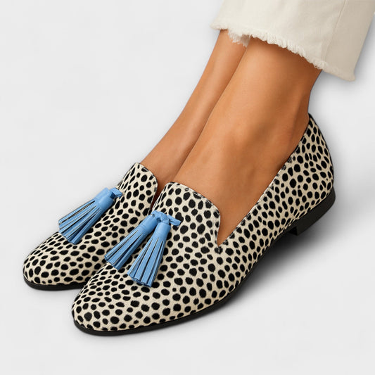 Kiri Women's Polka Dot Fringe Loafers