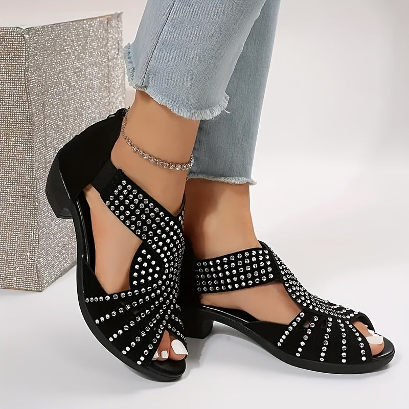 Samira | Stylish Crossover Sandals with Diamante Details