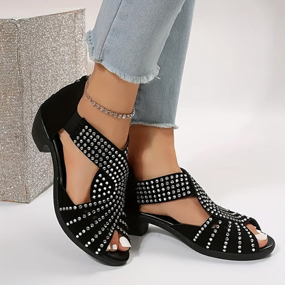 Samira | Stylish Crossover Sandals with Diamante Details