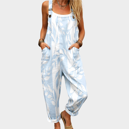 Santorini Bay | Relaxed Wide-Leg Overalls
