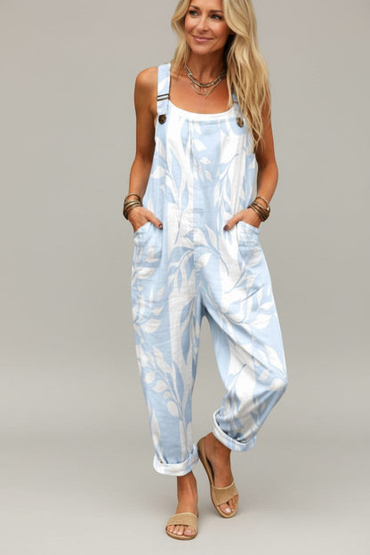 Santorini Bay | Relaxed Wide-Leg Overalls