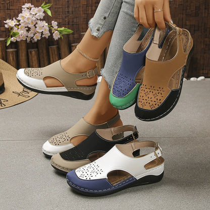 Heike | Soft Wedge Sandals with Adjustable Strap
