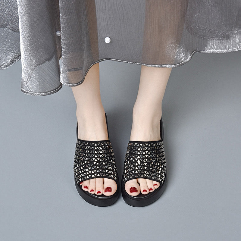 Irmela | Funkelnde Trend-Sandalen
