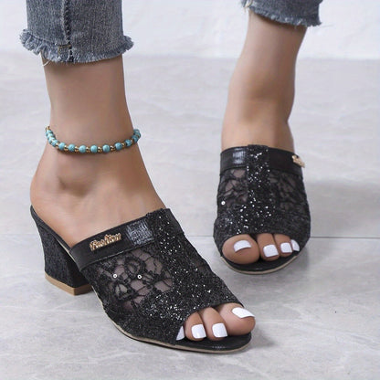 Marika | Sparkling Sandals with Elegant Sequins
